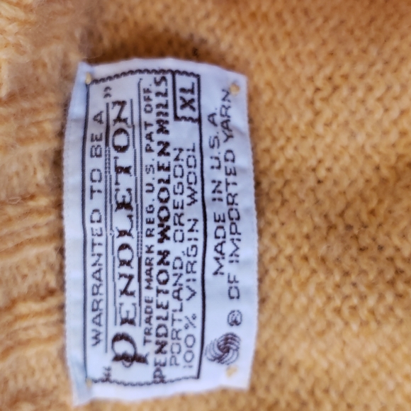 Yellow Pendelton Cartigan XL - Picture 3 of 6